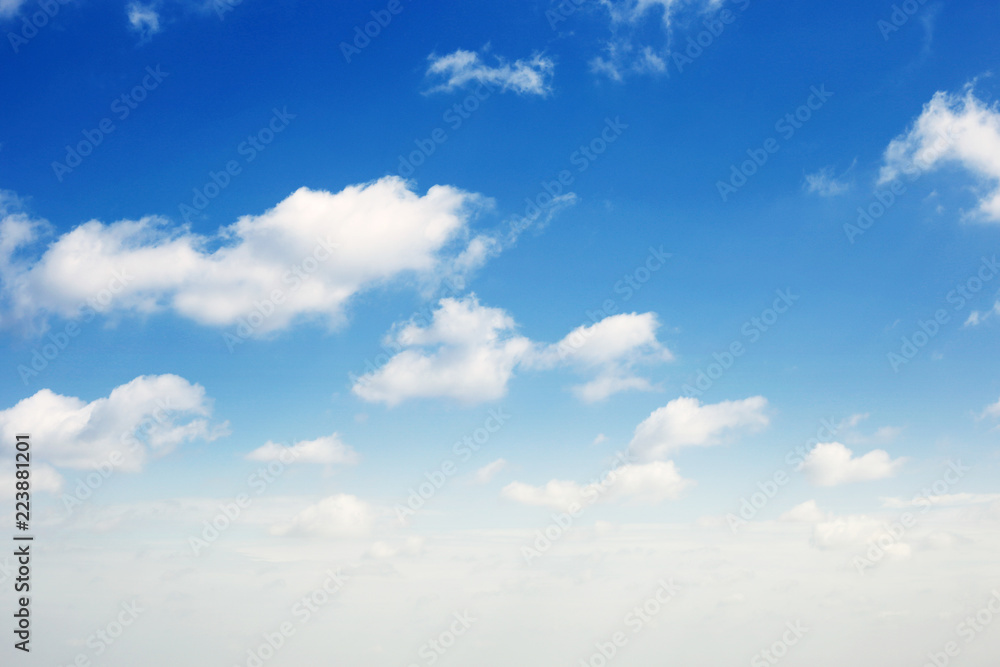 Blue sky background with clouds