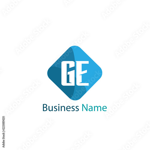 Free Download Initial Letter GE Logo Template Design - GFXLoad