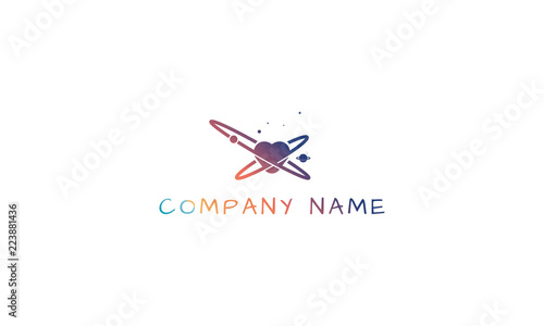Heart of Planet vector logo image