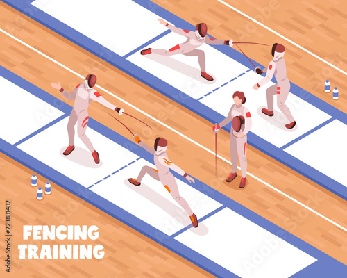 Fencing Saloon Training Background