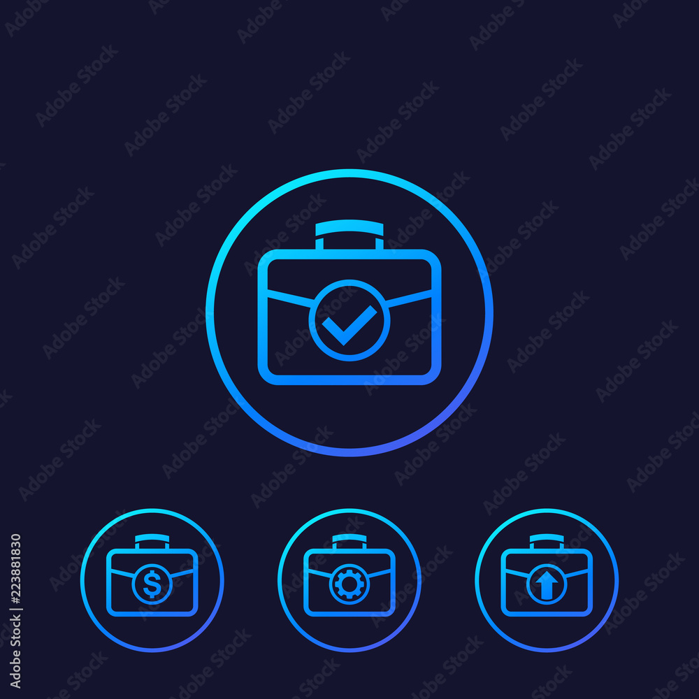 portfolio vector icons, investment concept portfolio vector icons, investment concept