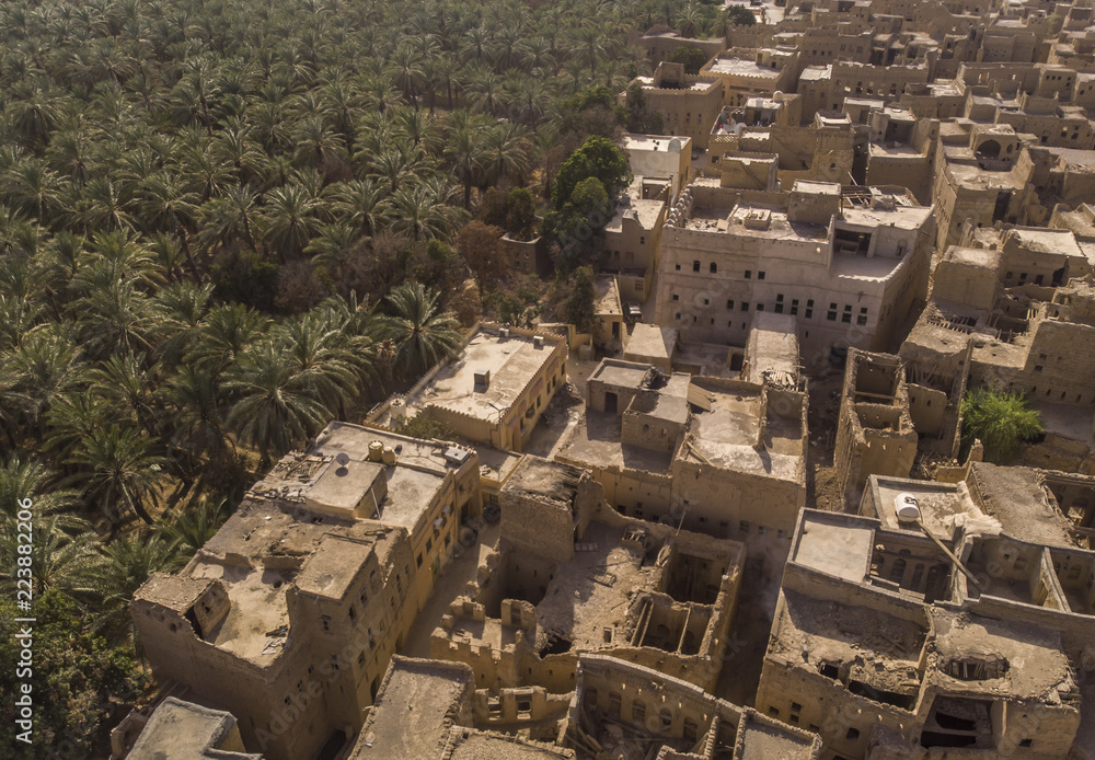 Old town Al Hamra and its date plantation in Oman