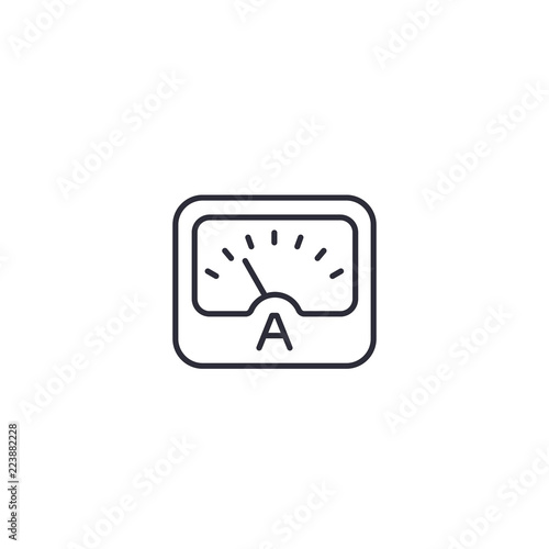 ammeter line icon on white