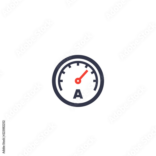 ammeter vector icon on white
