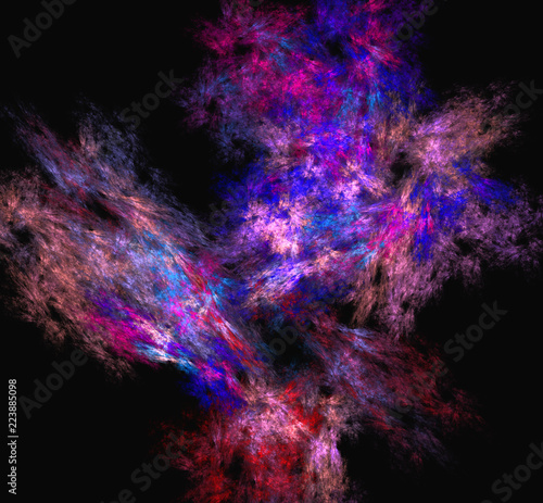 Purple blue pink pattern.Fantasy fractal texture. Digital art. 3D rendering. Computer generated image.