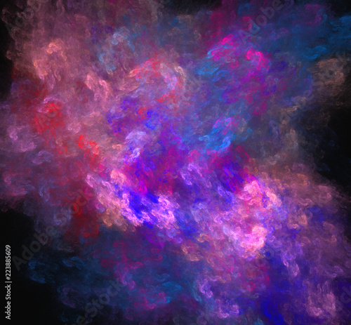 Purple blue pink fractal.Fantasy fractal texture. Digital art. 3D rendering. Computer generated image.