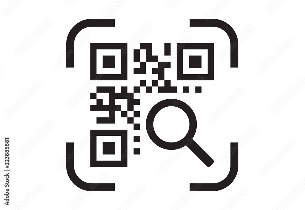 qr code scanner icon. barcode scanner icon Stock Vector | Adobe Stock