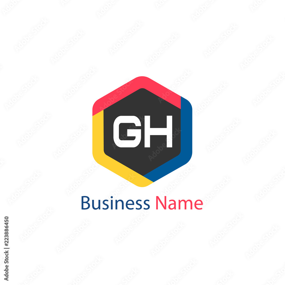 Initial Letter GH Logo Template Design Initial Letter GH Logo Template Design