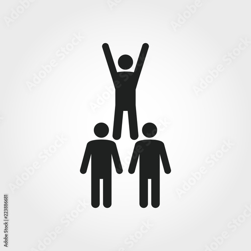 Team Spirit icon. Monochrome element illustration. Team Spirit symbol design from soft skills collection. Web design, apps, software and print usage.