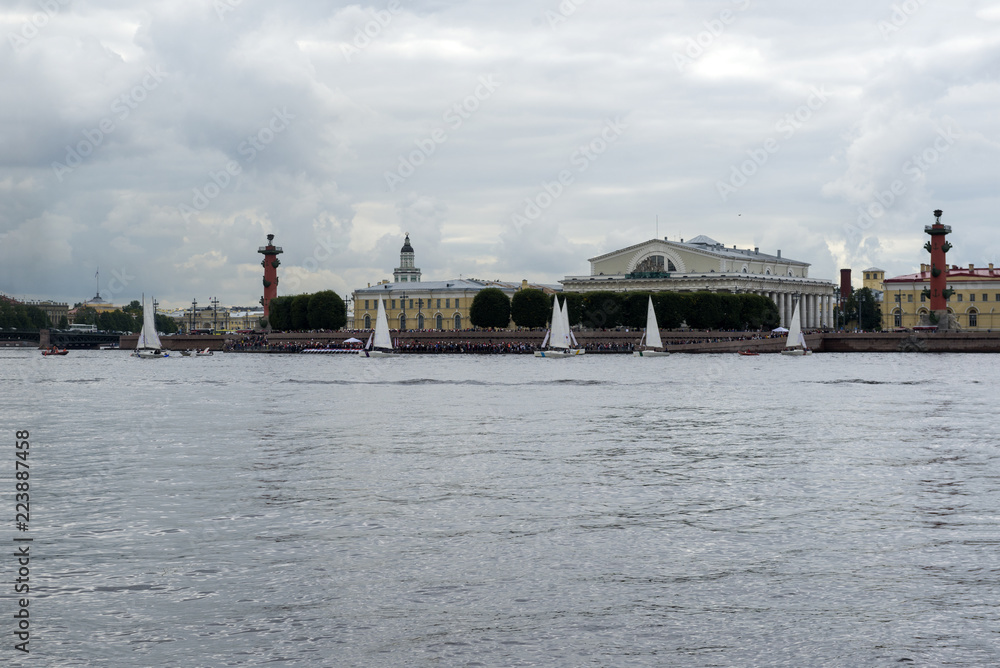 view of St. Petersburg, Neva river, landscape