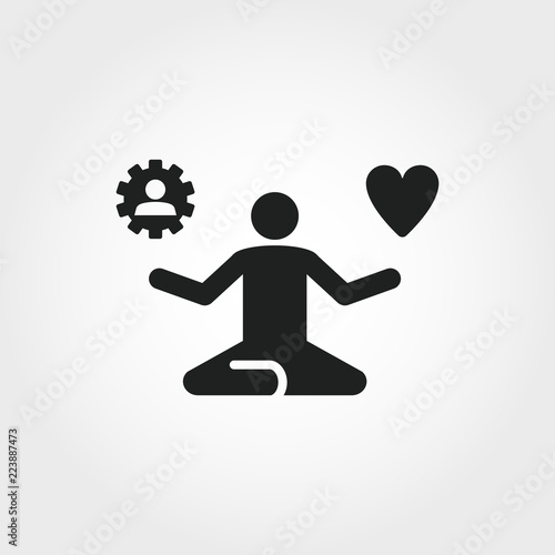 Stress Management icon. Monochrome element illustration. Stress Management symbol design from soft skills collection. Web design, apps, software and print usage.