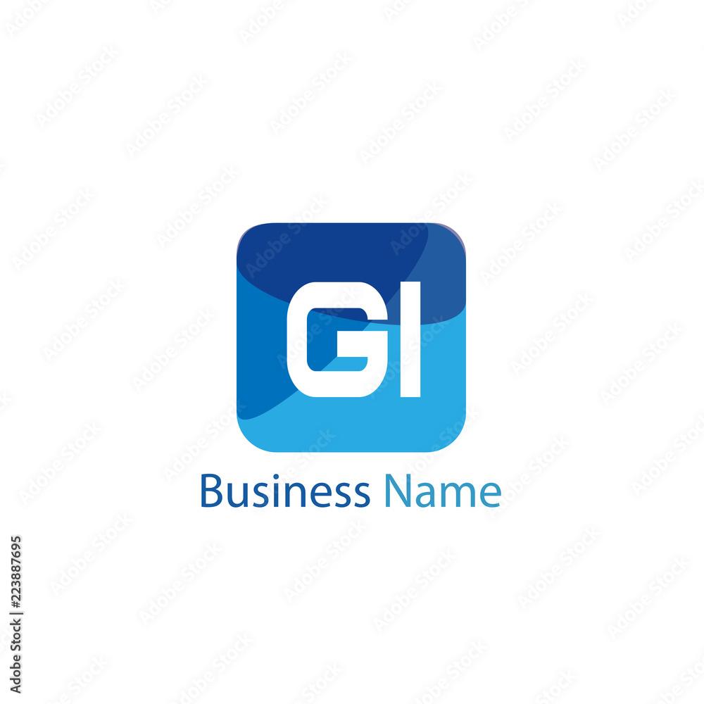Initial Letter GI Logo Template Design Initial Letter GI Logo Template Design