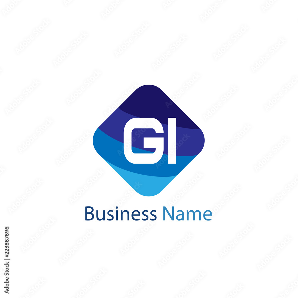 Initial Letter GI Logo Template Design Initial Letter GI Logo Template Design