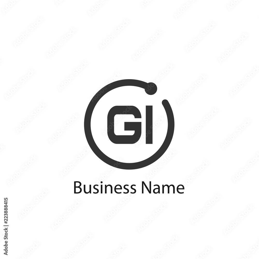 Initial Letter GI Logo Template Design Initial Letter GI Logo Template Design