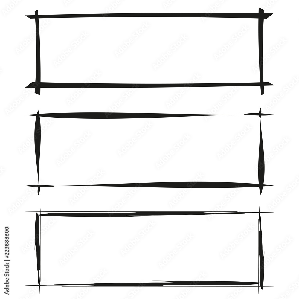 Obraz premium black grunge frame set