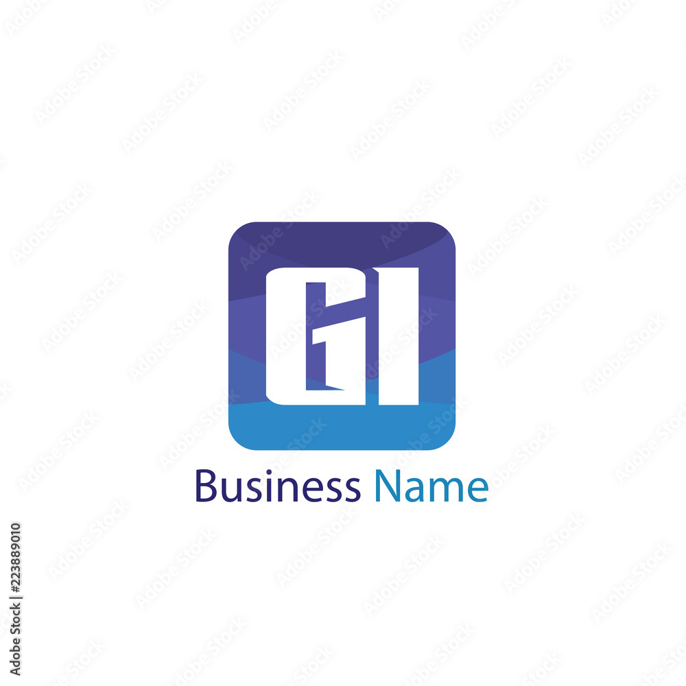 Initial Letter GI Logo Template Design Initial Letter GI Logo Template Design