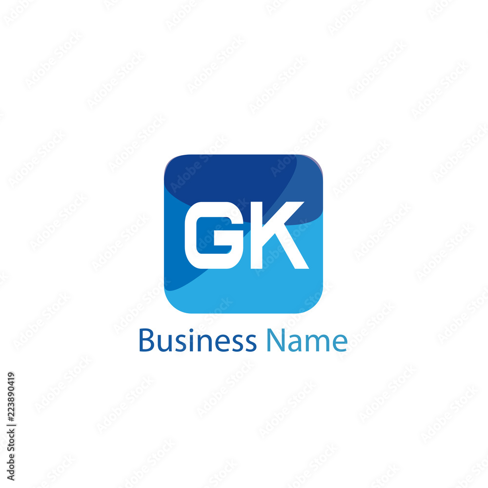 Initial Letter GK Logo Template Design Initial Letter GK Logo Template Design