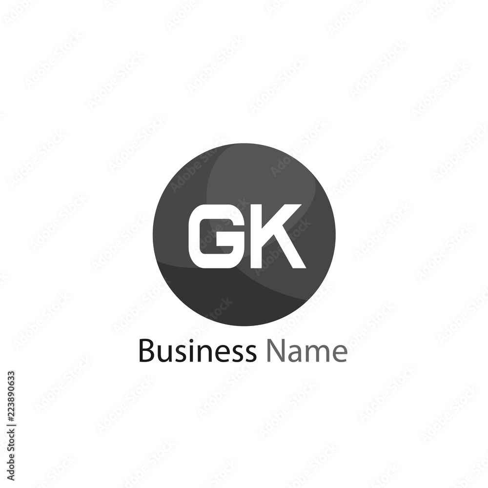 Initial Letter GK Logo Template Design Initial Letter GK Logo Template Design