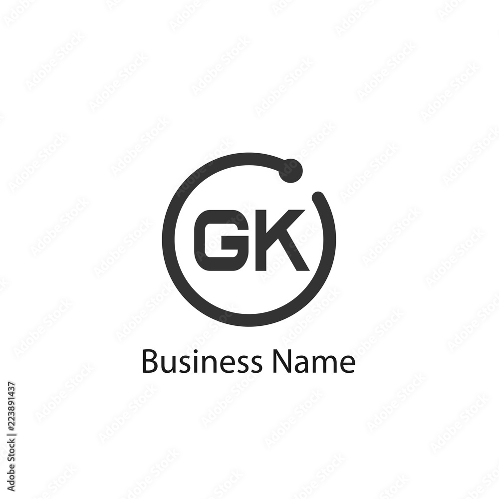 Initial Letter GK Logo Template Design Initial Letter GK Logo Template Design