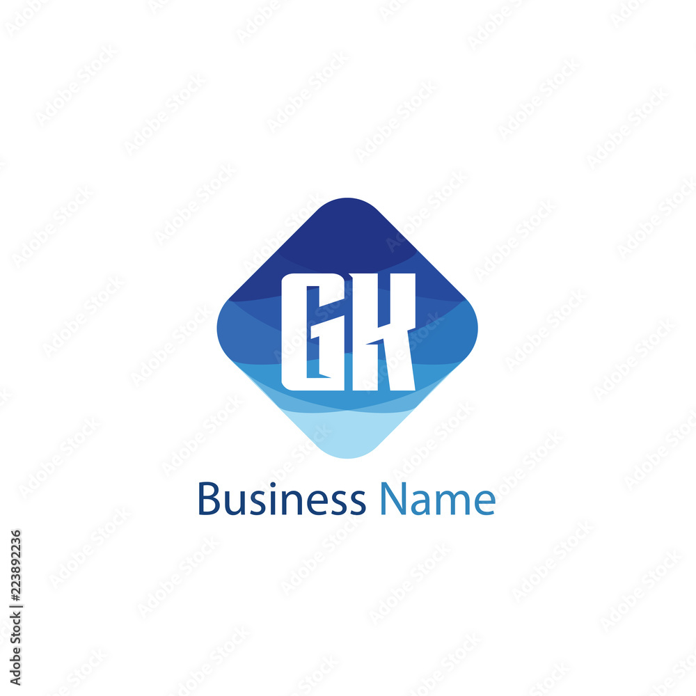 Fototapeta premium Initial Letter GK Logo Template Design