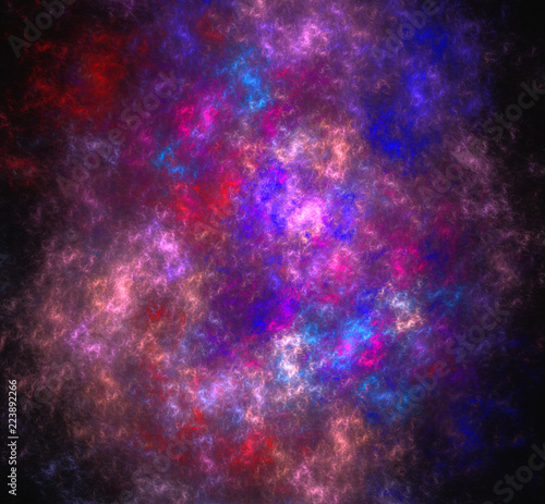Fototapeta Naklejka Na Ścianę i Meble -  Purple blue pink abstract.Fantasy fractal texture. Digital art. 3D rendering. Computer generated image.