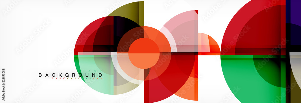 Obraz premium Abstract background bright circles geometric design