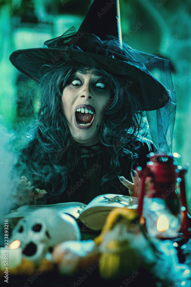 Fototapeta premium Witch Is Cooking Magic Potion