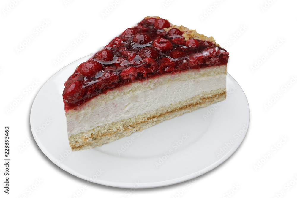 Sahnetorte mit frischen Himeeren Sahnetorte mit frischen Himeeren