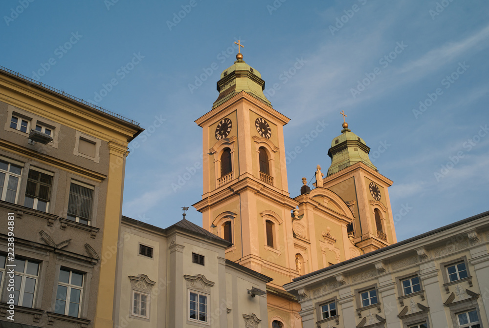 Alter Dom - The Spires of the Old Cathedral in Linz, Austria