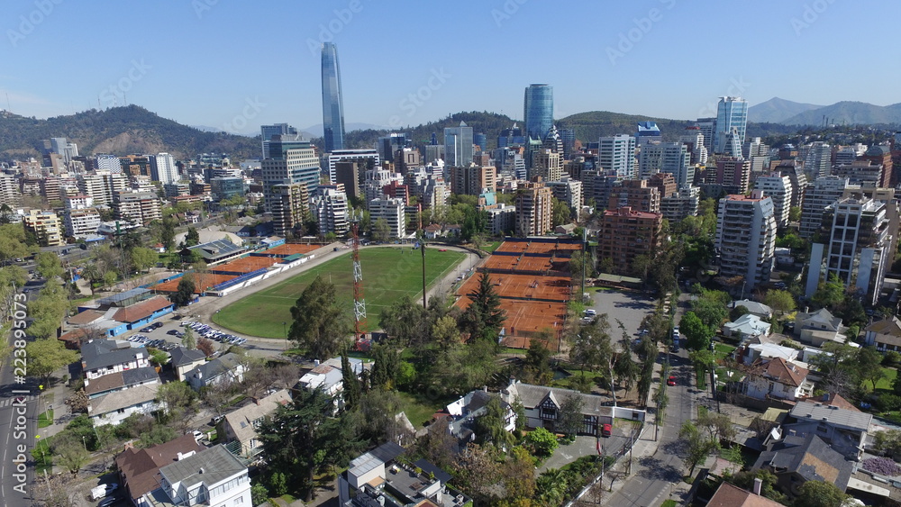Obraz premium Aerial view of a city