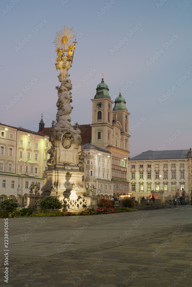 Main Square of Linz with the Trinity Column