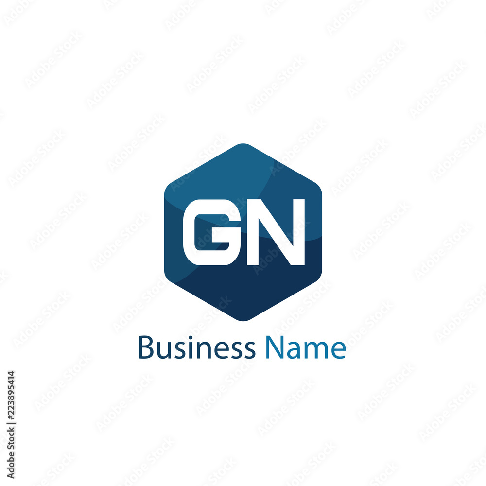 Fototapeta premium Initial Letter GN Logo Template Design
