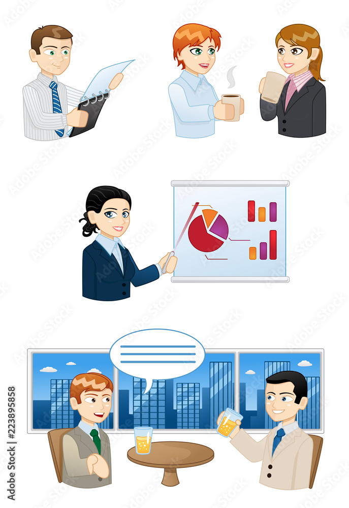 Avatars of people working Avatars of people working