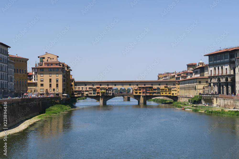 Beautiful view on the Ponte Veccio in Florence, Italy