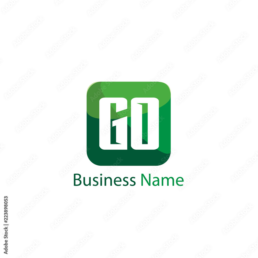 Initial Letter GO Logo Template Design Initial Letter GO Logo Template Design