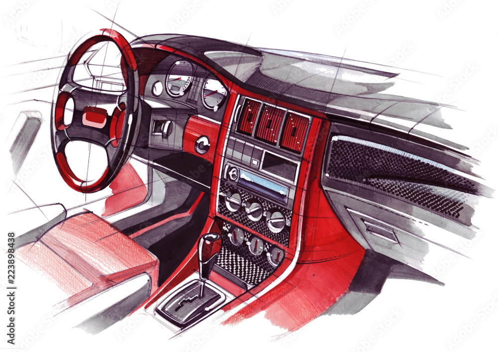 Car interior design sketch, Car interior design, Automobile interior design