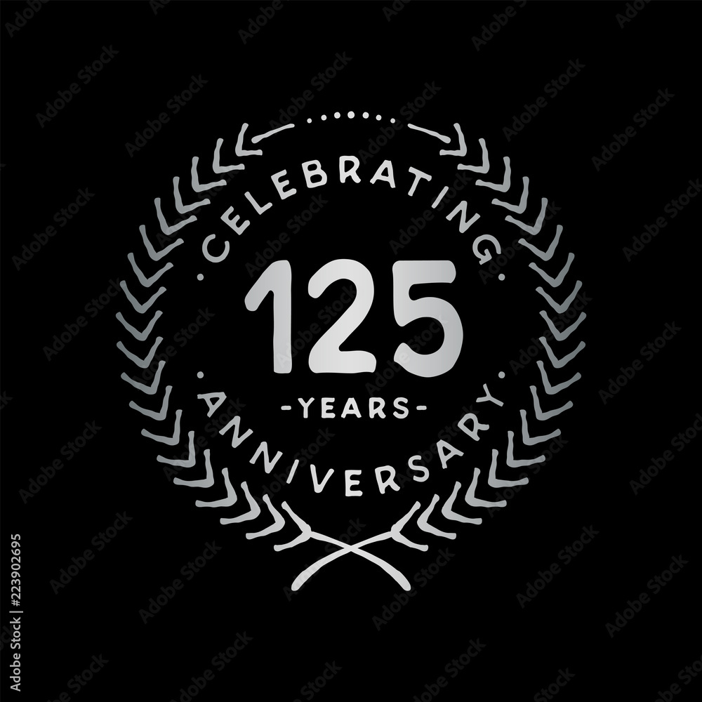 125 years design template. 85th vector and illustration. 
