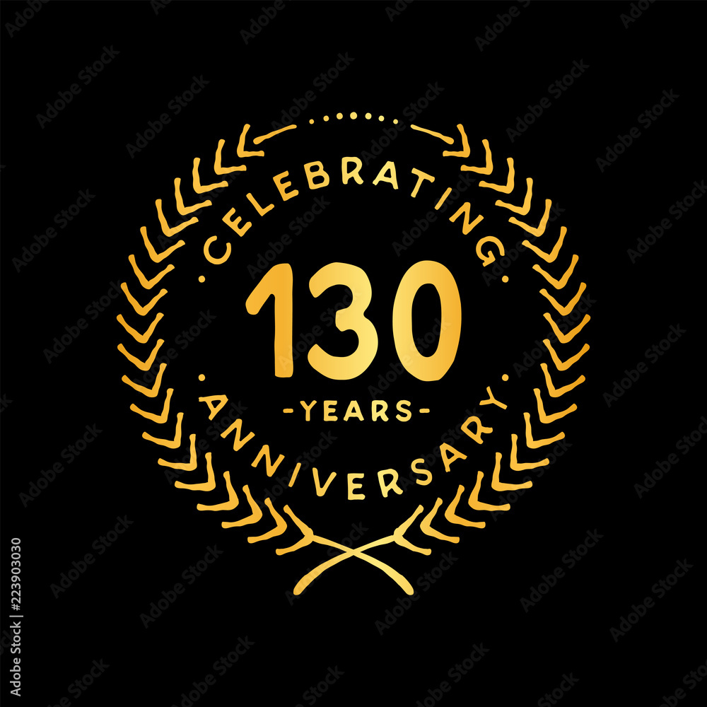 130 years design template. 85th vector and illustration.
130 years design template. 85th vector and illustration.
