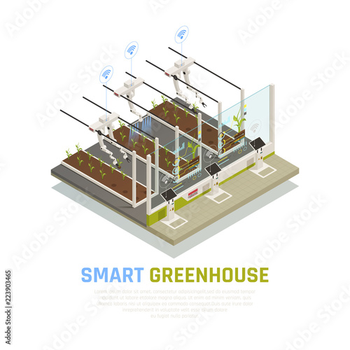 Isometric Smart Hothouse Background