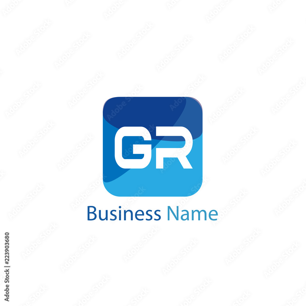 Initial Letter GR Logo Template Design Initial Letter GR Logo Template Design