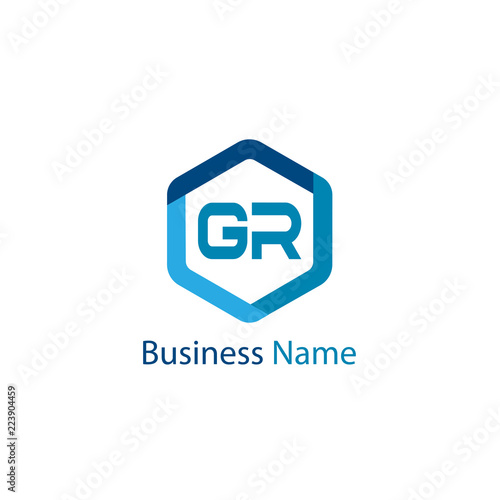 Initial Letter GR Logo Template Design