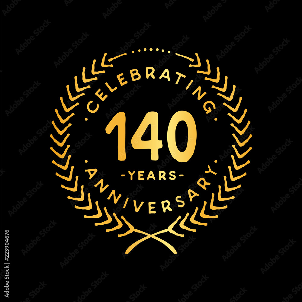 140 years design template. 85th vector and illustration.
140 years design template. 85th vector and illustration.