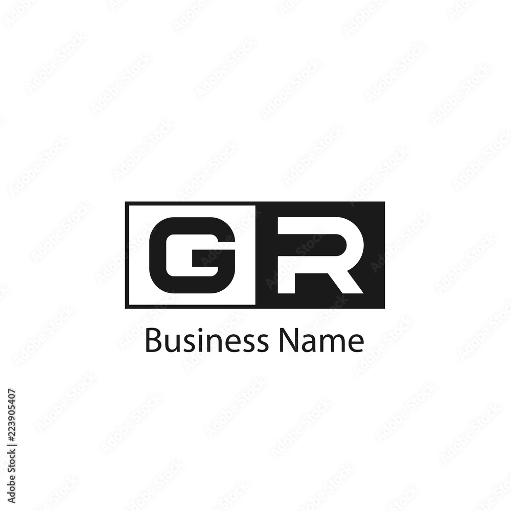 Initial Letter GR Logo Template Design Initial Letter GR Logo Template Design