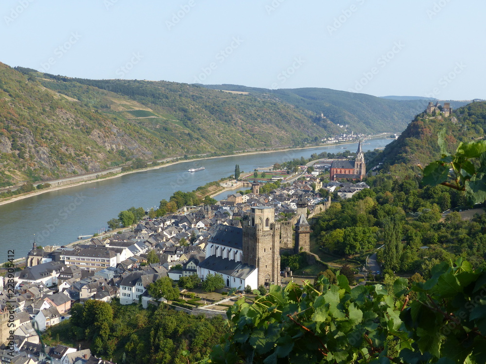 Blick auf Oberwesel am Rhein