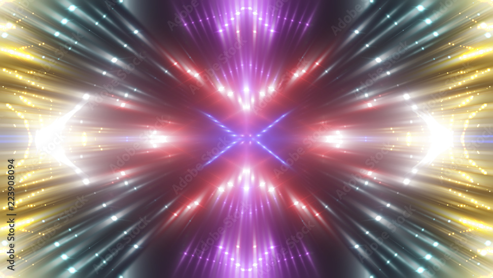 Obraz premium abstract multicolored background. explosion star. illustration digital.