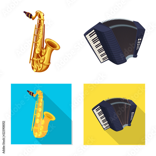 Vector design of music and tune icon. Collection of music and tool stock symbol for web.