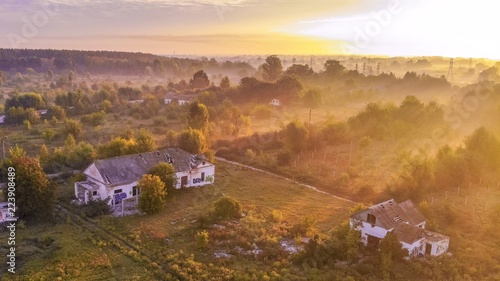 foggy morning at the west of Kiev