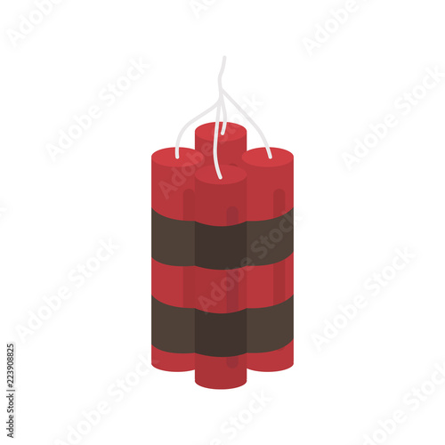 Dynamite bunch color vector ion. Flat design