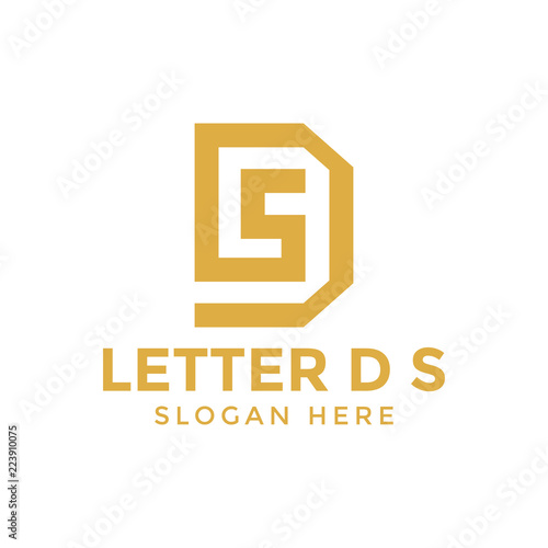 Letter d s logo icon design template
