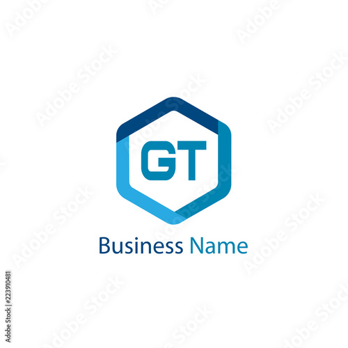 Initial Letter GT Logo Template Design